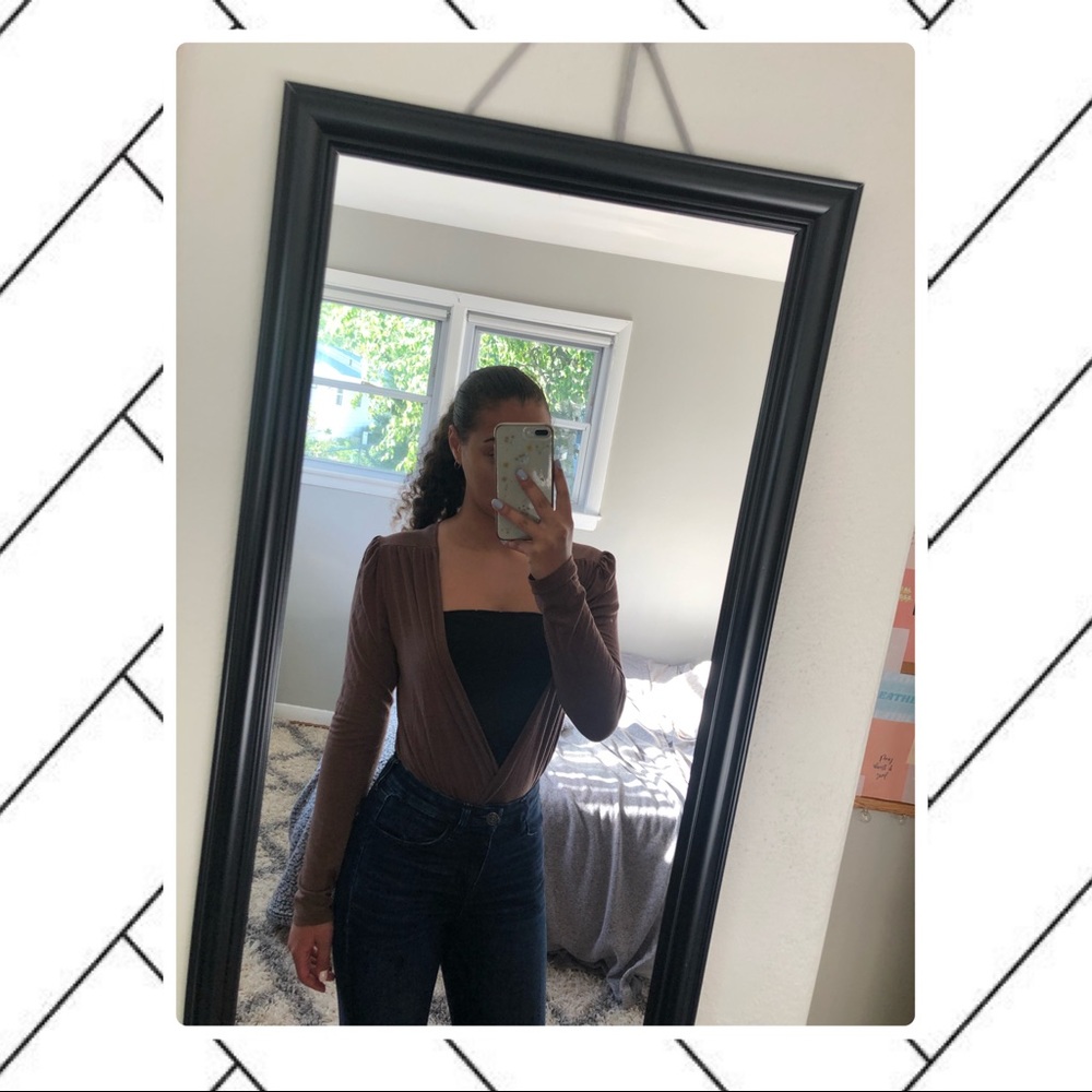 Deep V bodysuit